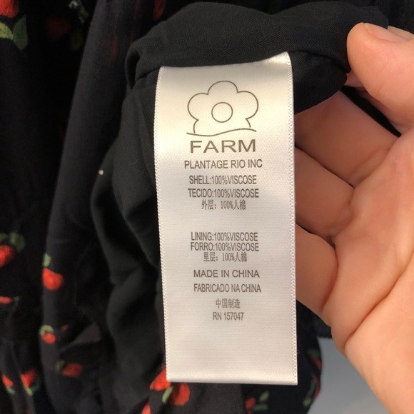 FARM Rio Pitanga Cherry Black Layered Mini Dress - Picture 6 of 9